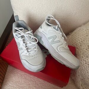 New Balance 857 white grey training shoes women’s